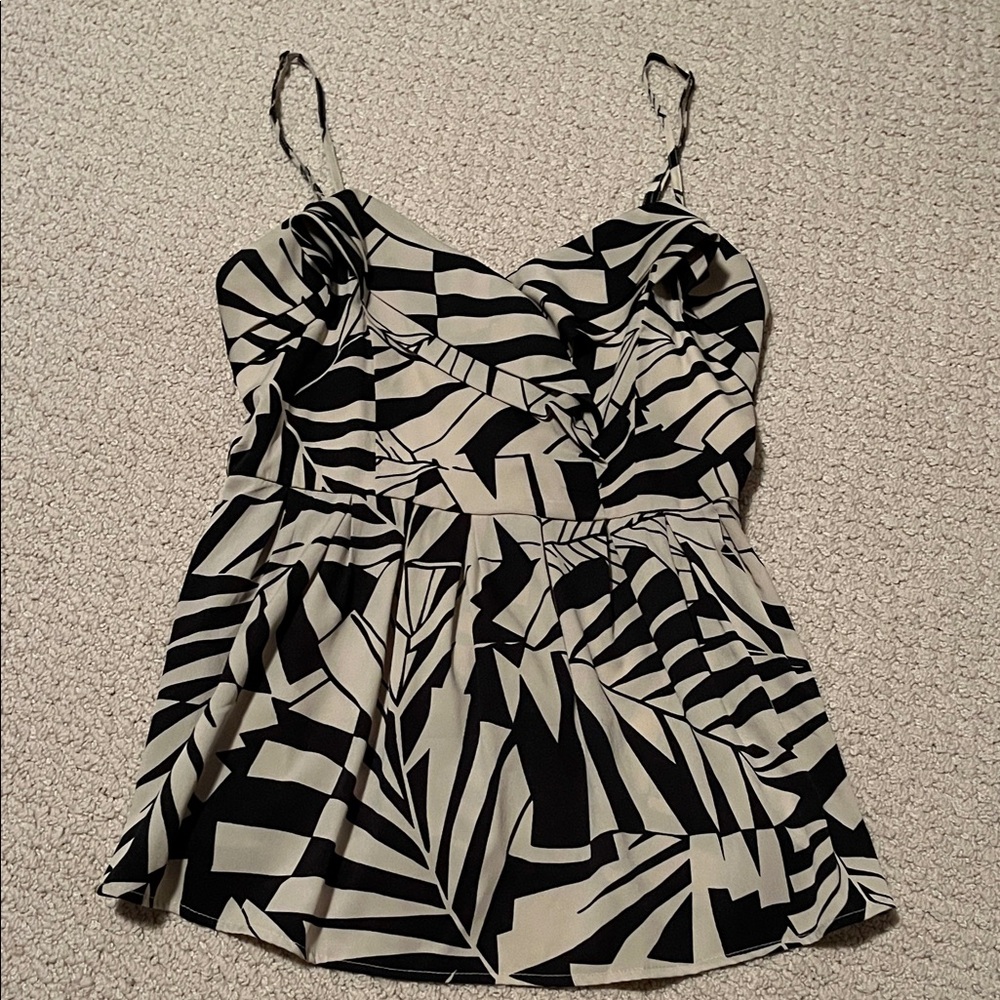 Billabong Black and Cream Patterned Camisole